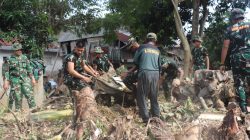 Ratusan Personel Gabungan Grebek Sungai Bandar Lampung, Fokus Perbaikan Tanggul Dan Kebersihan Aliran
